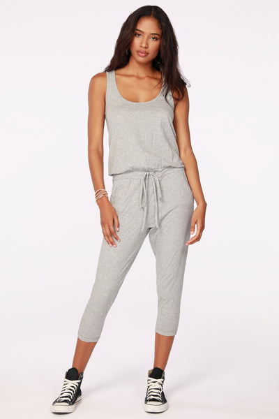 Heather Grey Racerback Tank Jumpsuit