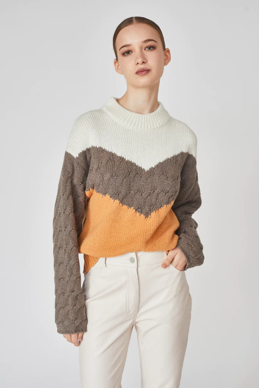 Zara color block sweater sale