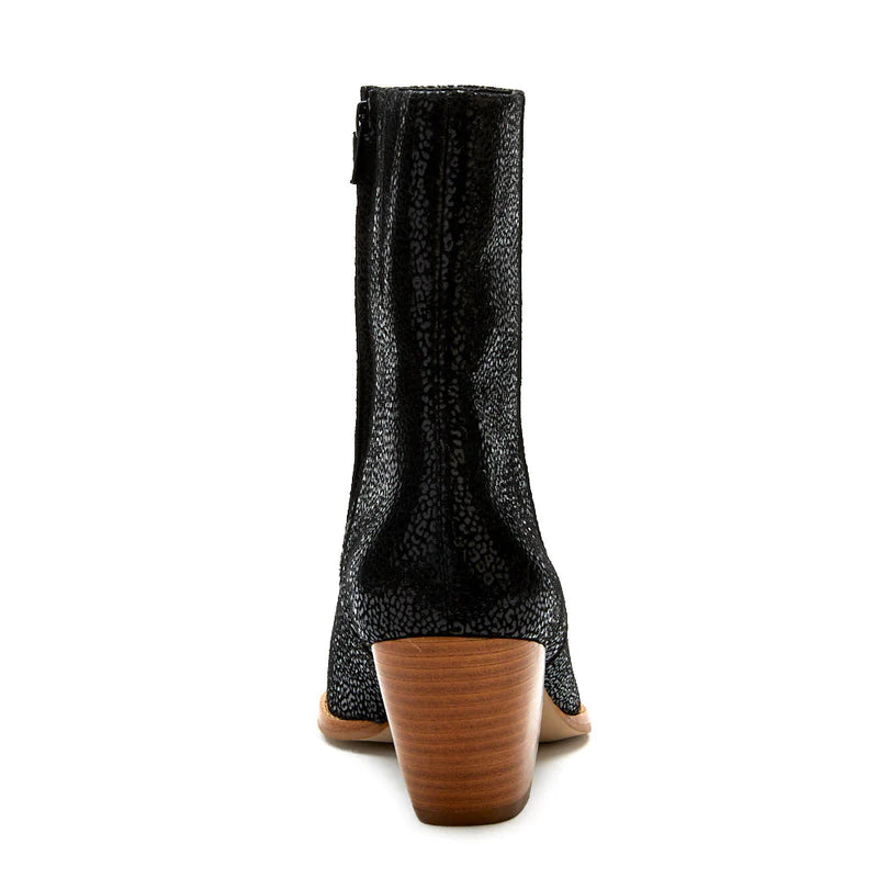 Matisse Caty Black Mini Leopard Ankle Boot