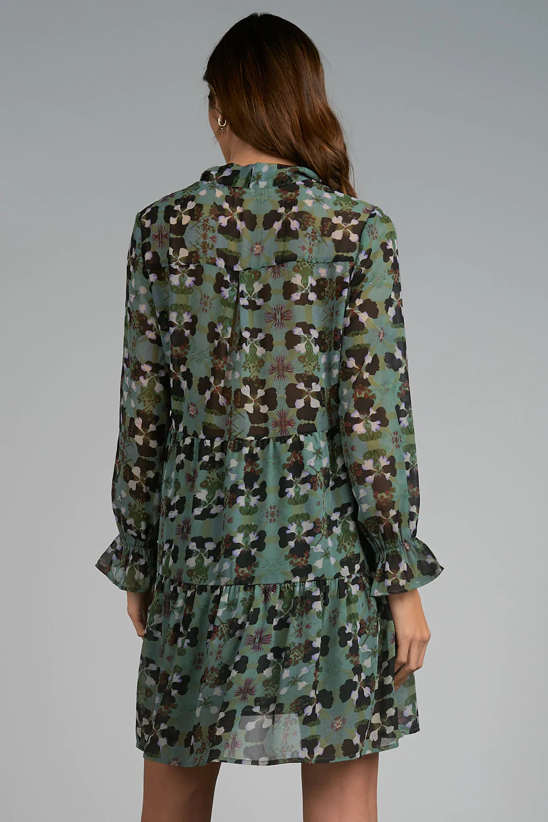 Elan Chance Green Orchid Mini Dress Elan Chance Green Orchid Mini Dress