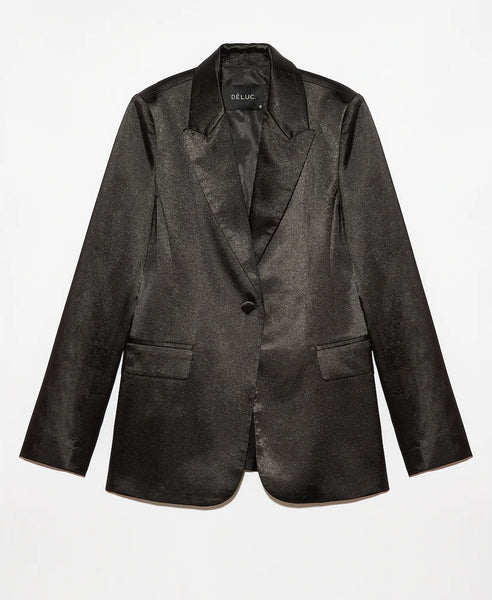 Deluc Ventura Black Satin Blazer