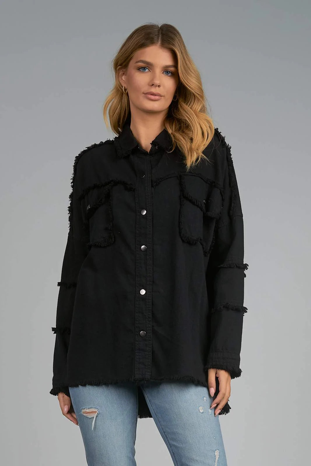 Elan Rock and Roll Distressed Jacket