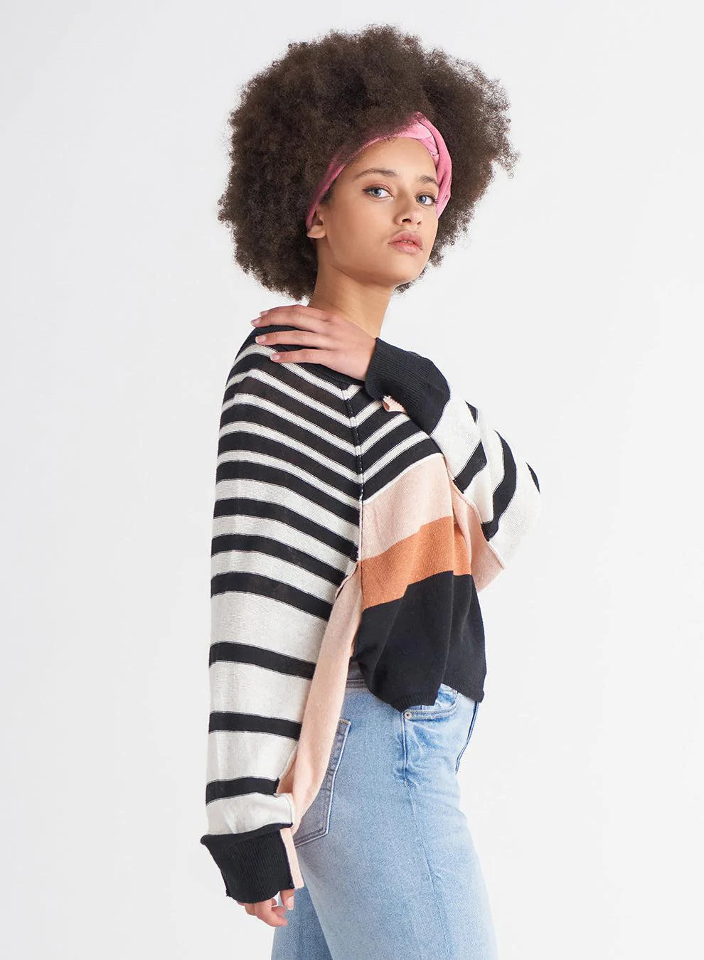 DEX Colorblock Stripe Sweater