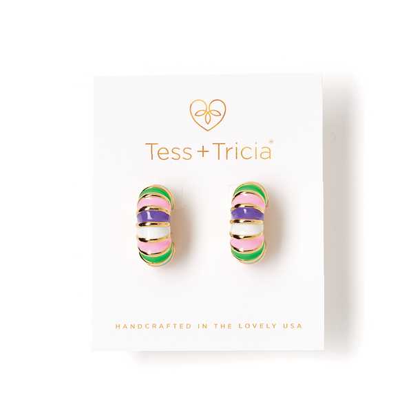 Tess + Tricia Ellie Rainbow Hoop Earrings