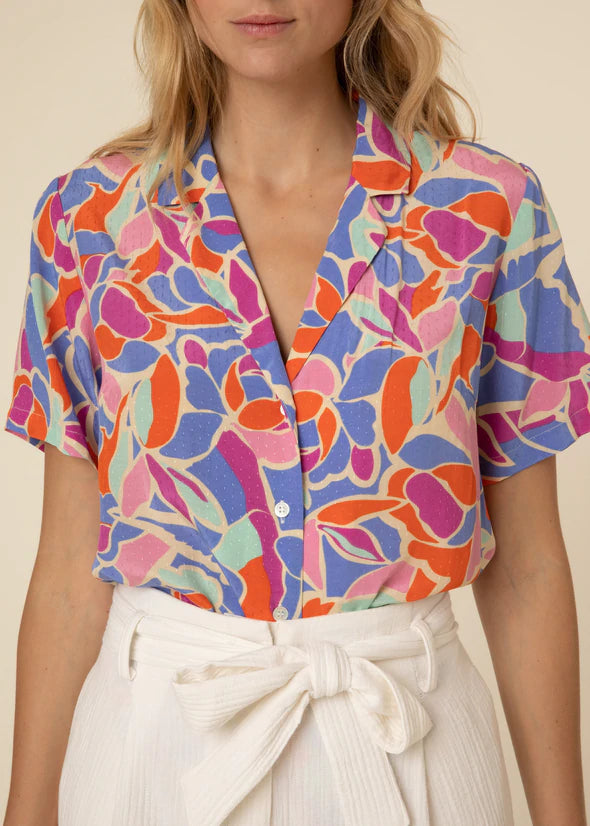 FRNCH Chelly Floral Woven Top
