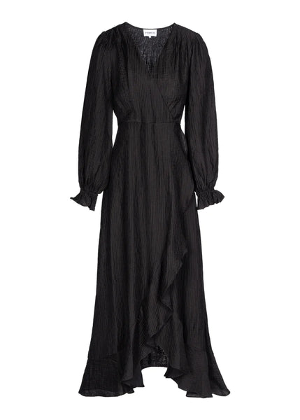 FRNCH Taisy Black Midi Dress