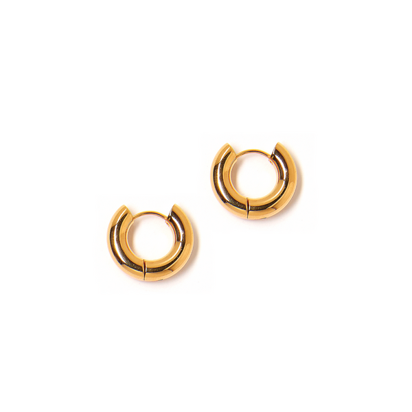 Tess + Tricia Gold Estelle Thick Hoop Earrings