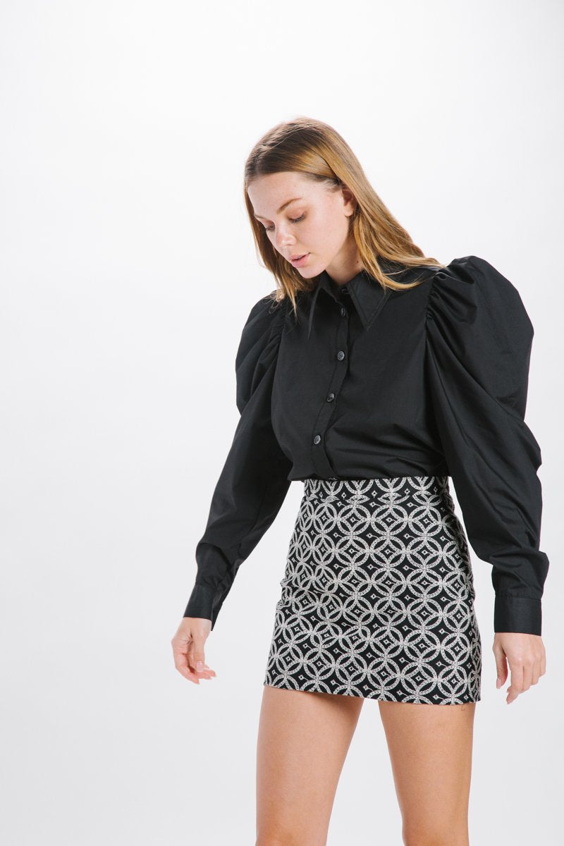 en saison Shay Poplin Button Down Top