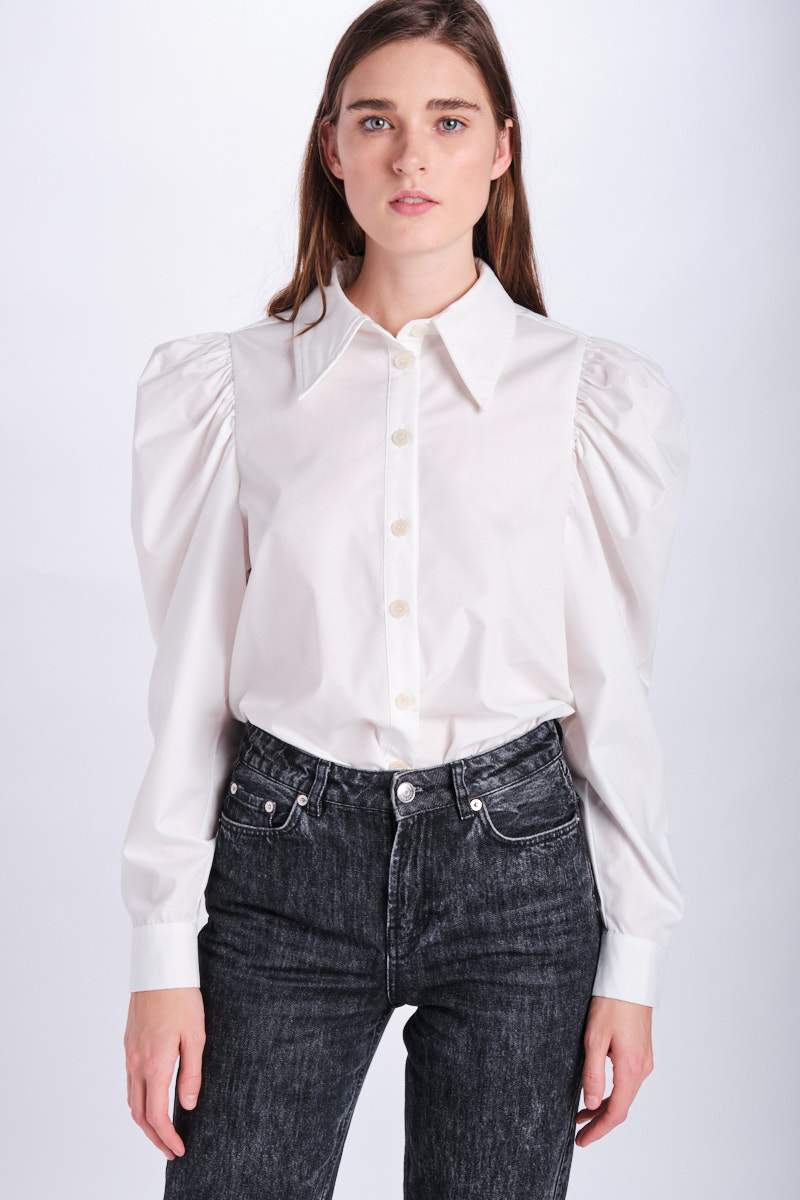 en saison Shay Poplin Button Down Top