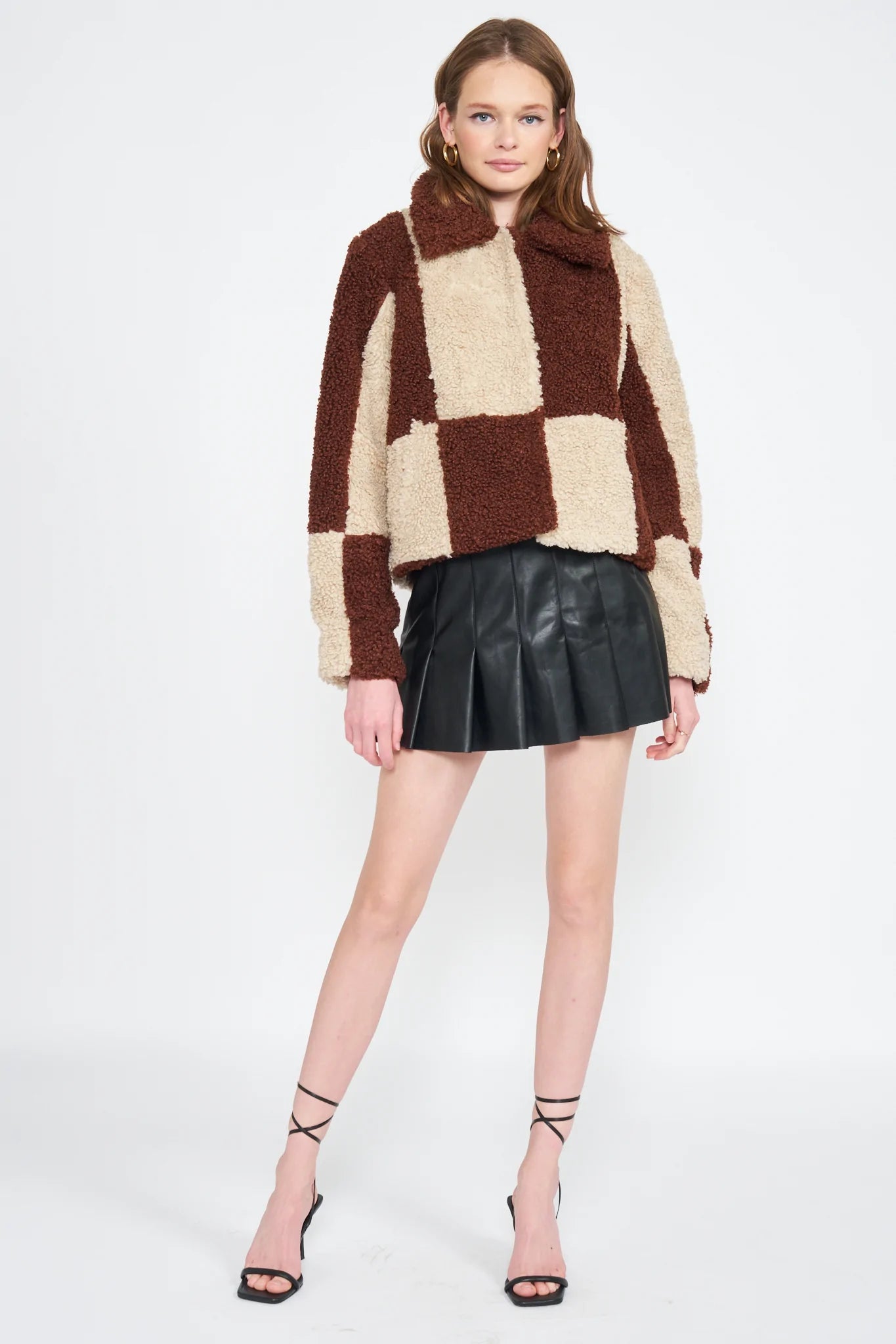 Colorblock Mink Bomber Jacket - Marcella's