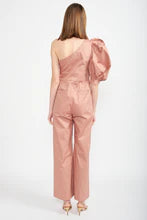 en saison Mauve Tussan One Shoulder Jumpsuit
