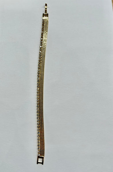 The Lucky Collective Gold Layered CZ & Chain Bracelet