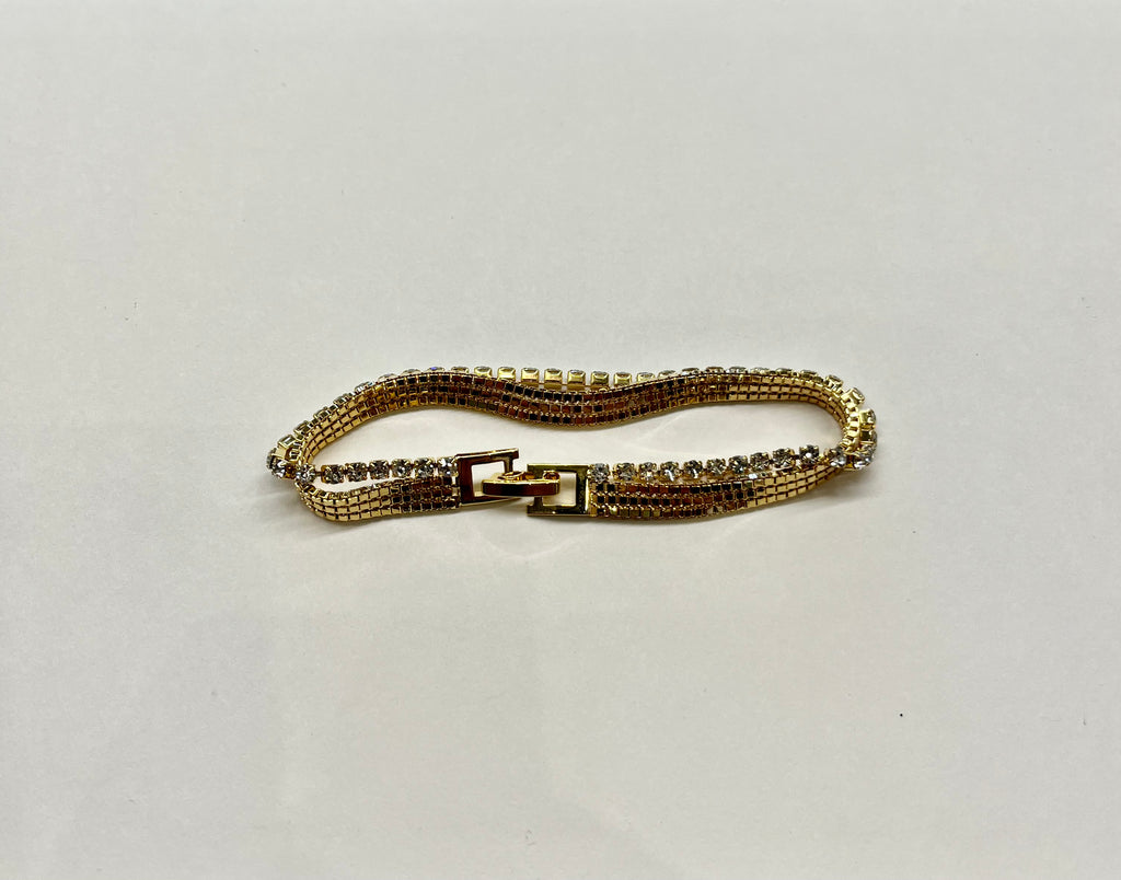 The Lucky Collective Gold Layered CZ & Chain Bracelet