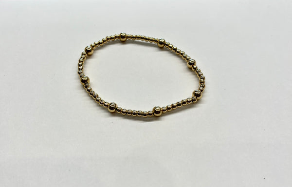 The Lucky Collective Gold Bead Stretch Bracelet