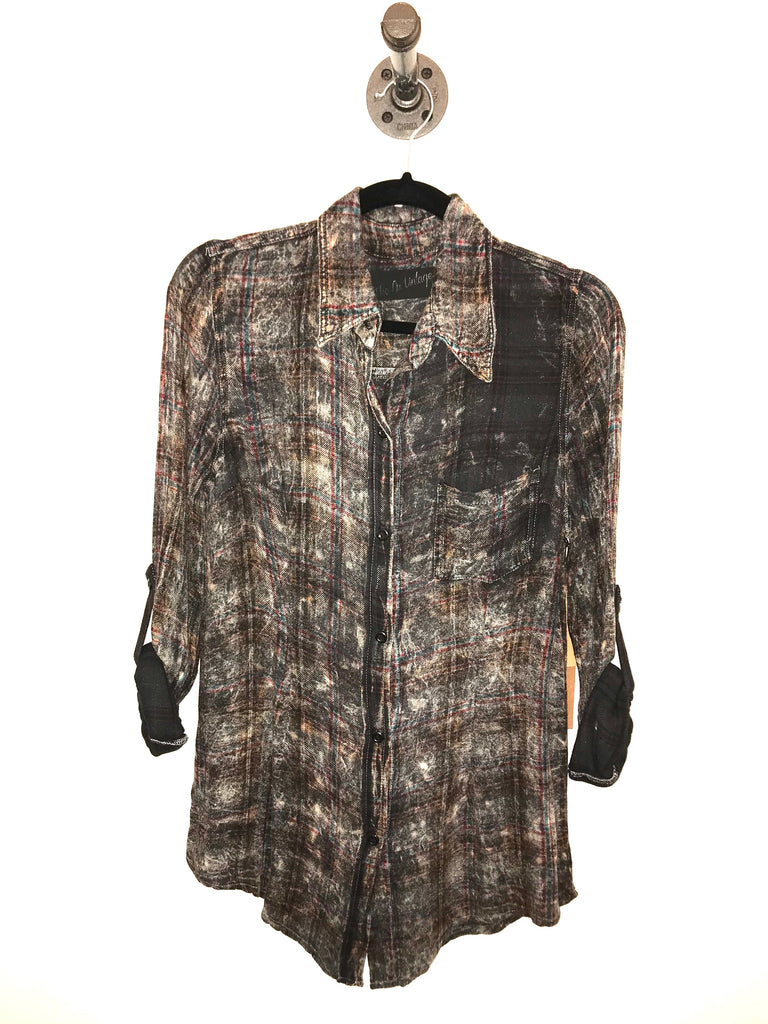 Black Plaid Flannel Shirt