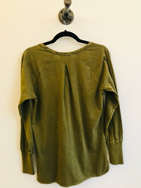 Olive Green Long Sleeve Raglan Top