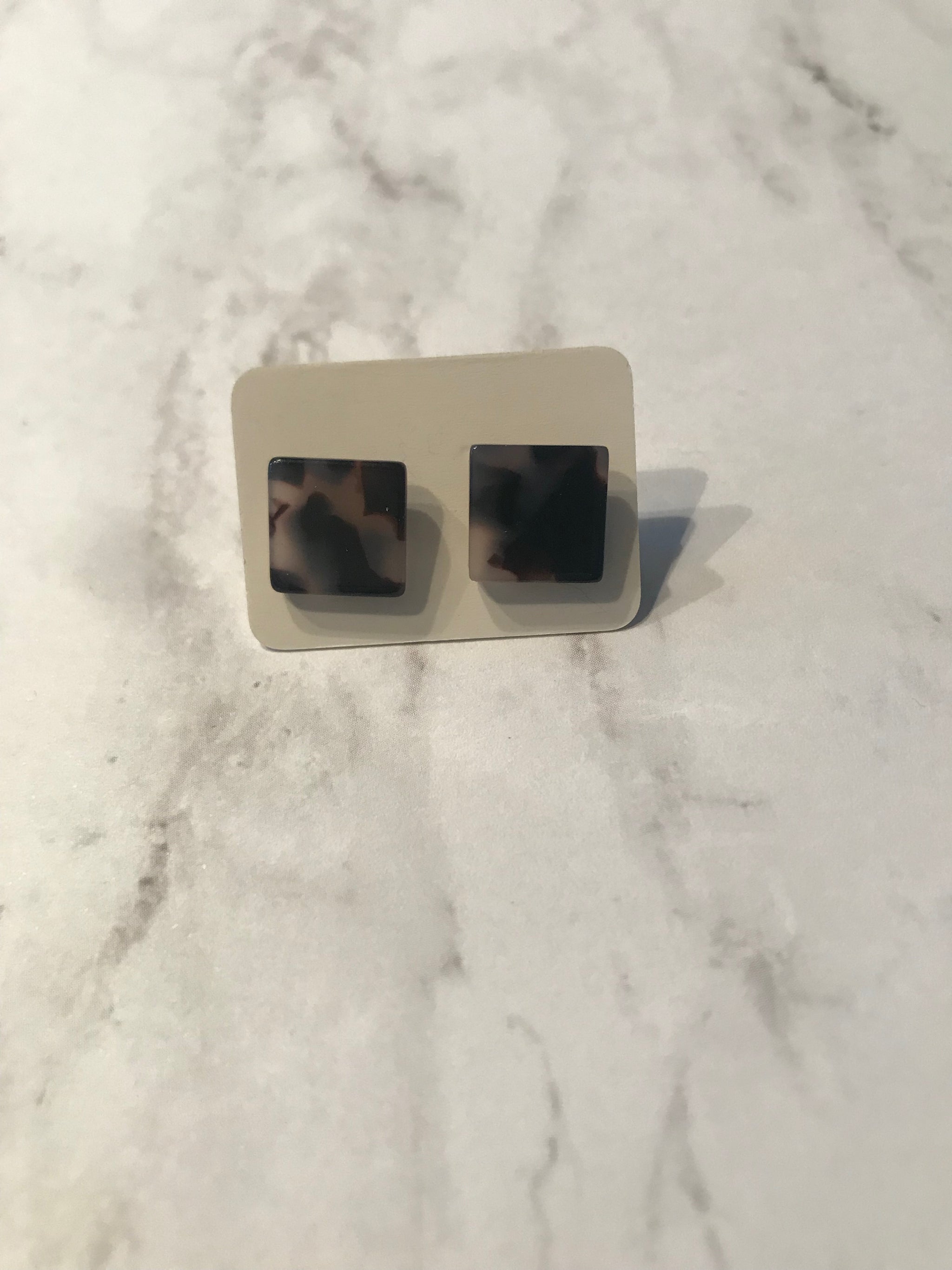 Tortoise Shell Stud Earrings
