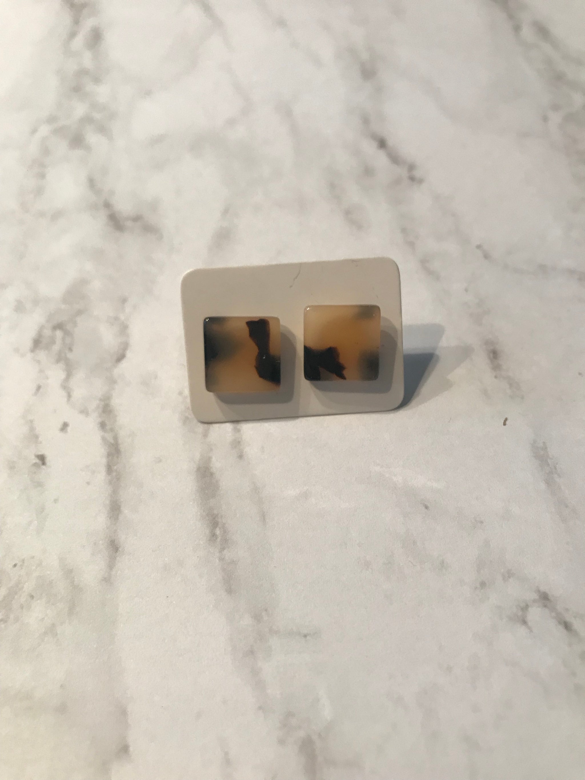 Tortoise Shell Stud Earrings
