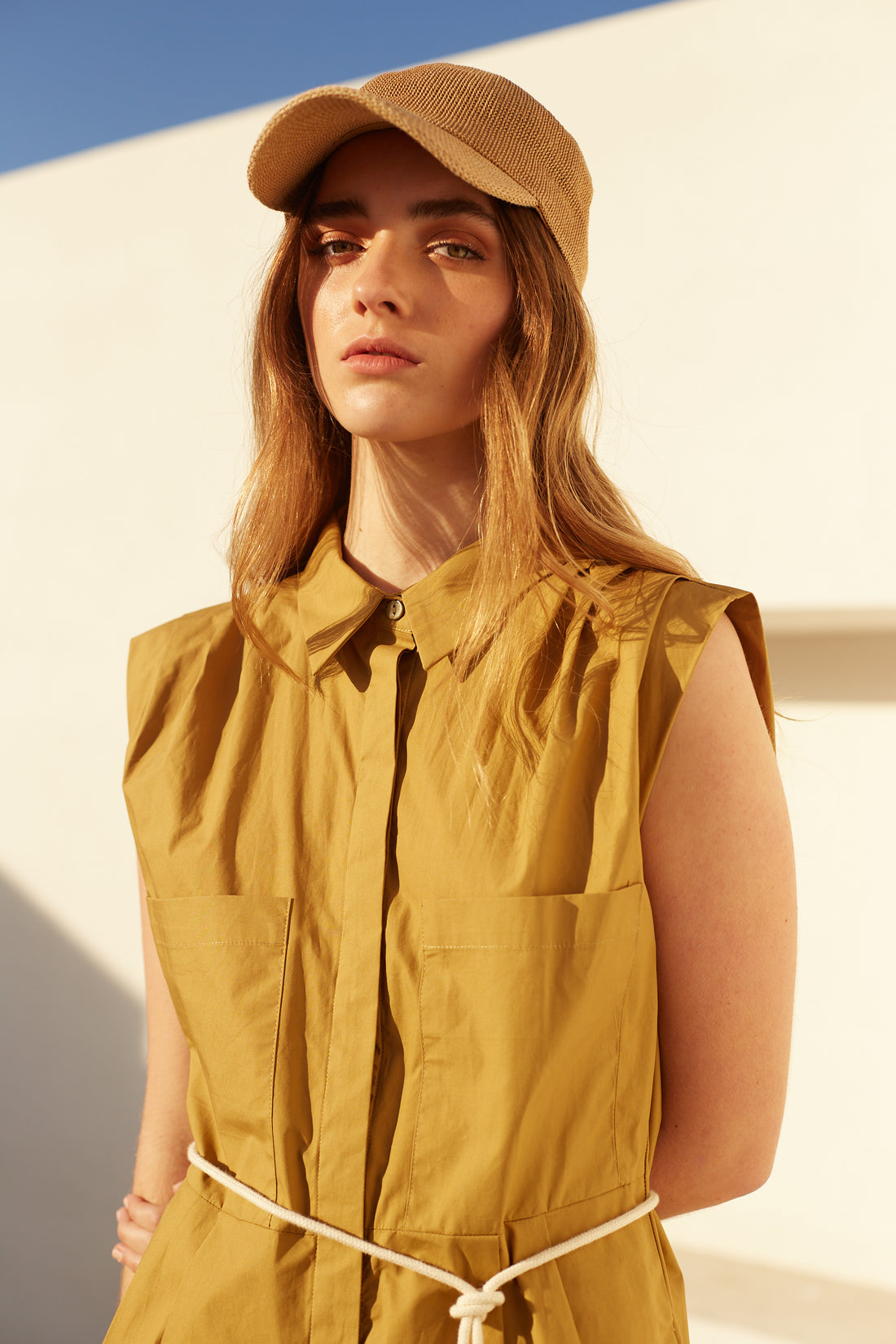 Deluc Khaki Sleeveless Short Romper