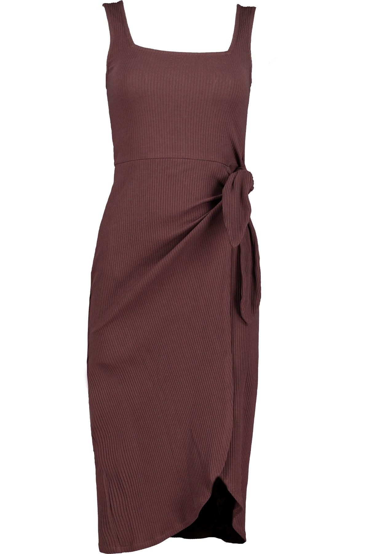 Bishop + Young Bordeaux Side Tie Dress