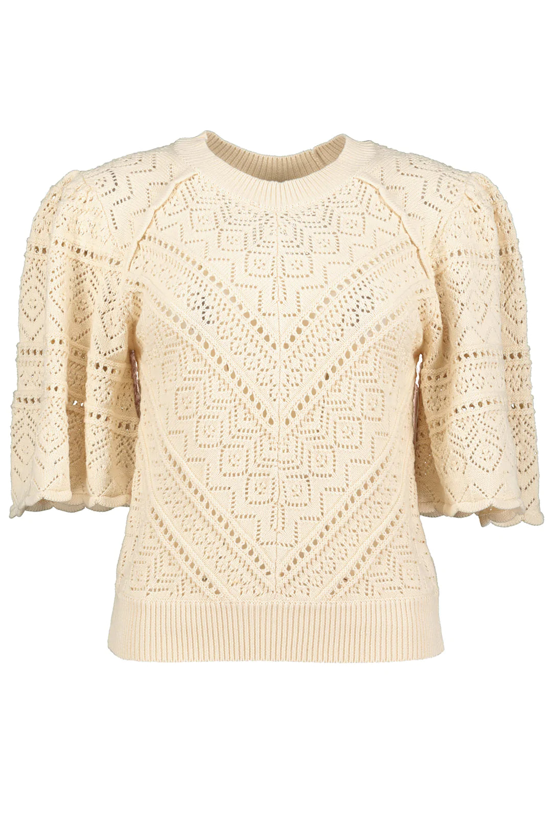 Bishop + Young Cream Eva Pointelle Sweater