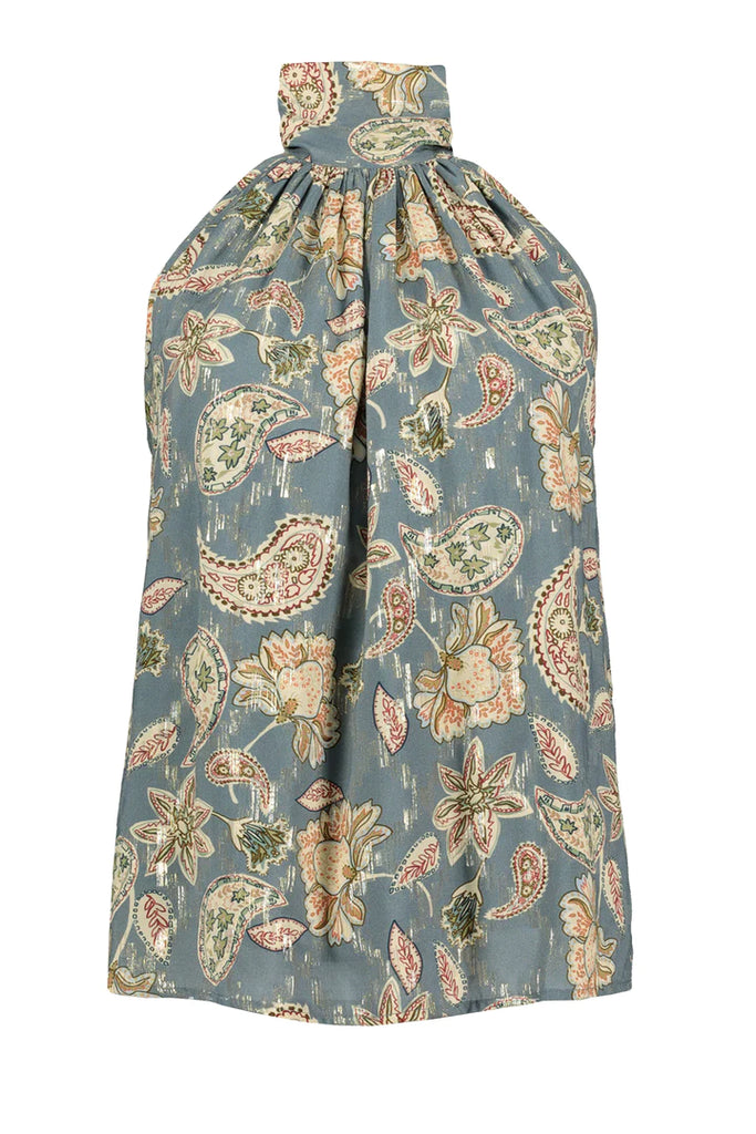Bishop + Young Esme Paisley Tie Neck Halter Top