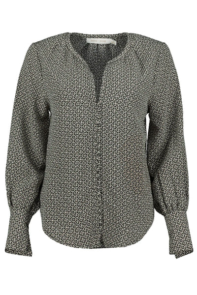 Bishop + Young Black White Pascal Print Top