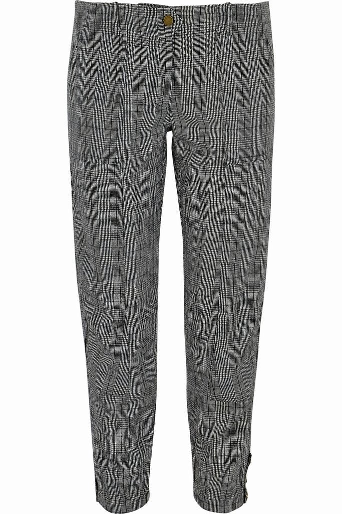 Black Checked Jogger Trousers