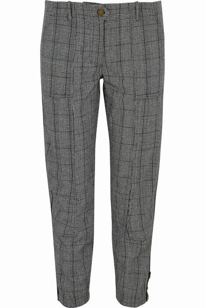 Black Checked Jogger Trousers