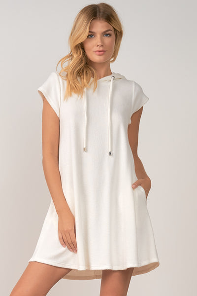 Elan Terry Hooded Cap Sleeve Beach Coverup