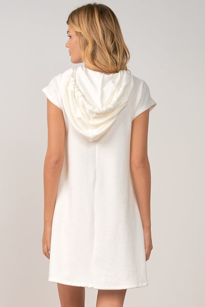 Elan Terry Hooded Cap Sleeve Beach Coverup