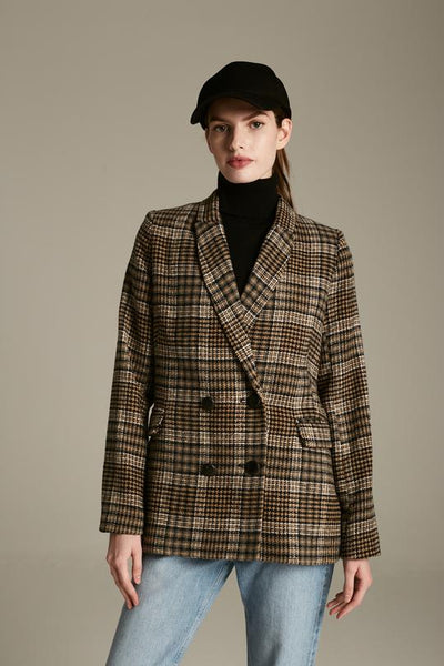 Deluc Maverick Black Multi Plaid Blazer