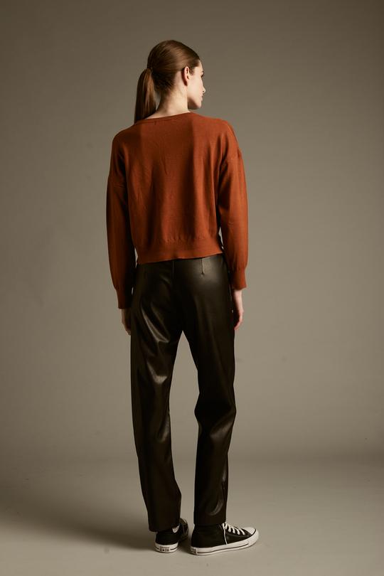 Deluc Polly Crewneck Cropped Sweater