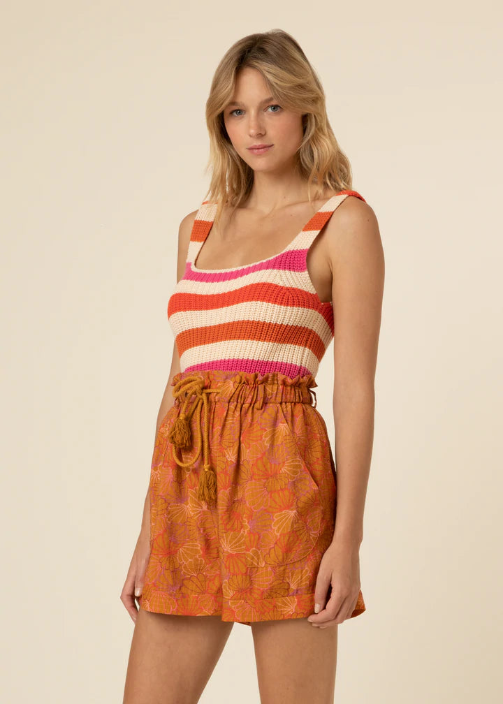 FRNCH Flora Striped Square Neck Sweater Tank