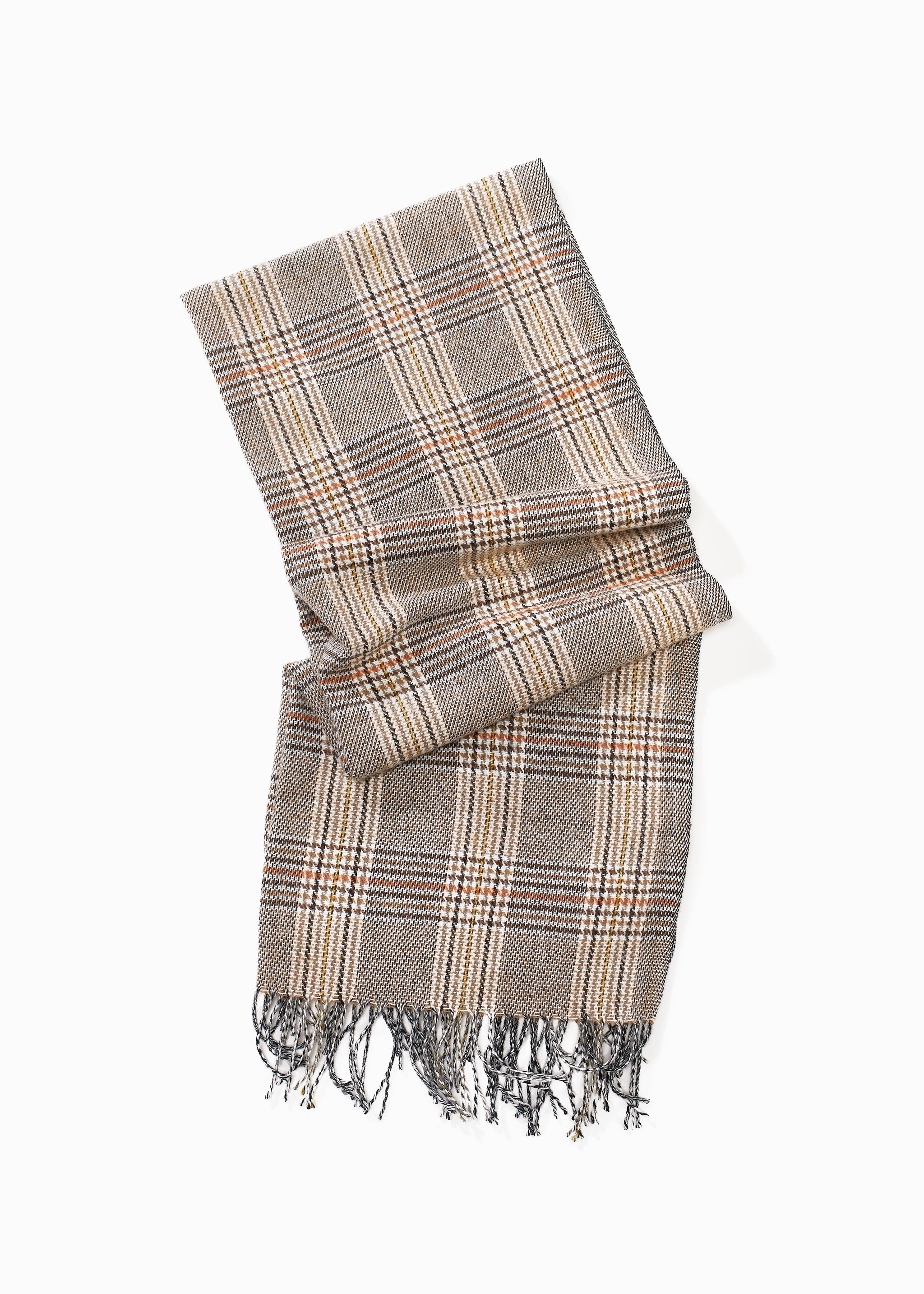 Classic Neutral Plaid Scarf