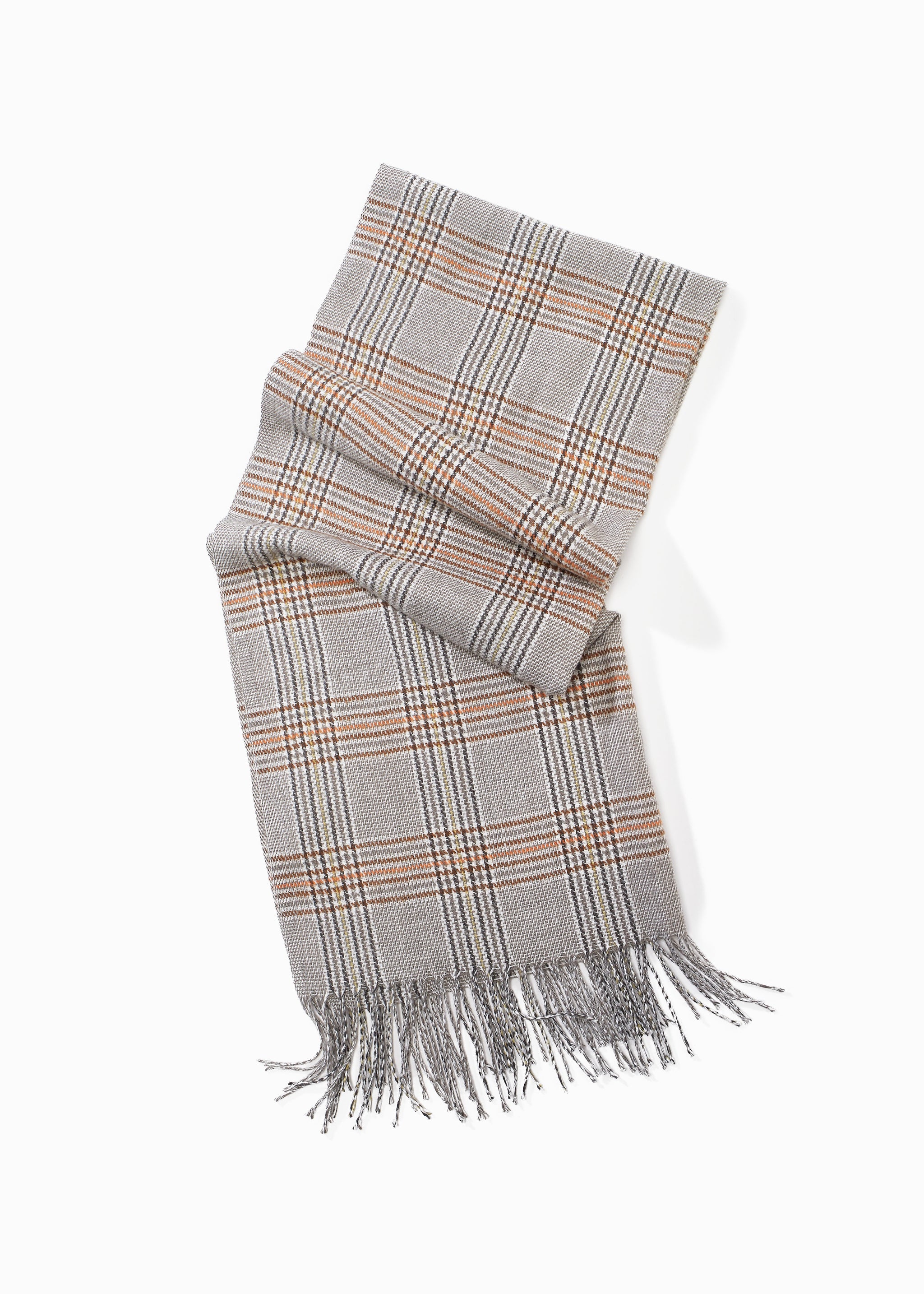Classic Neutral Plaid Scarf