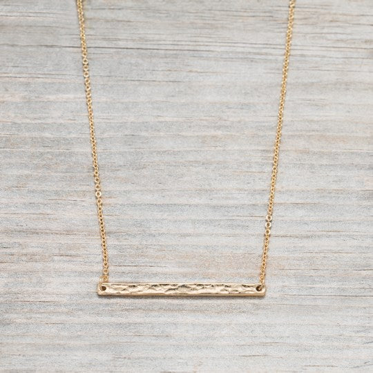 MIa Hammered Bar Necklace
