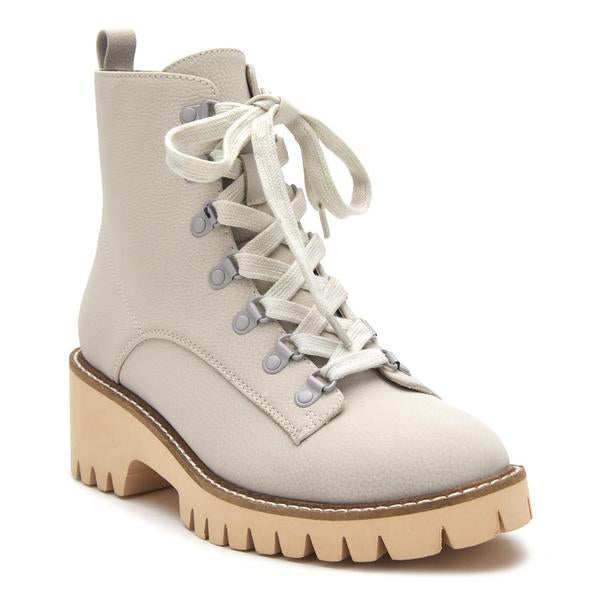 Stone "No Plans" Lace Up Combat Boots