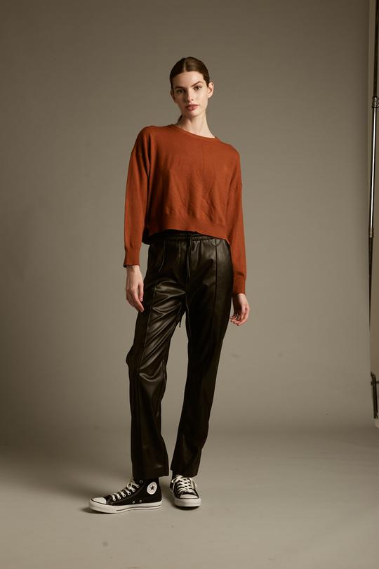 Deluc Polly Crewneck Cropped Sweater