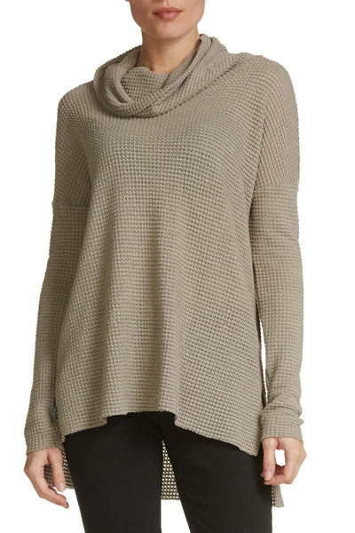 Taupe Cowl Neck Pullover