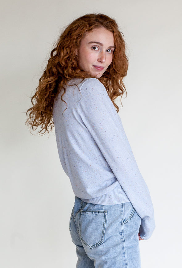 Pink Martini Blue Confetti Sweater