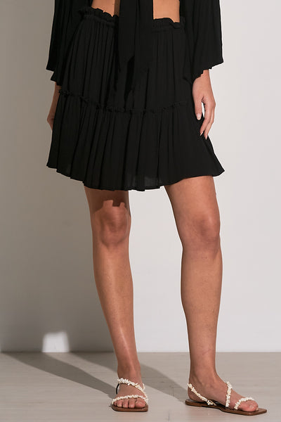 Elan Black Romee Skirt with Ruffles