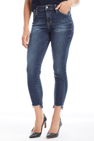 Conrad Dark Denim Step Hem Skinny Jean