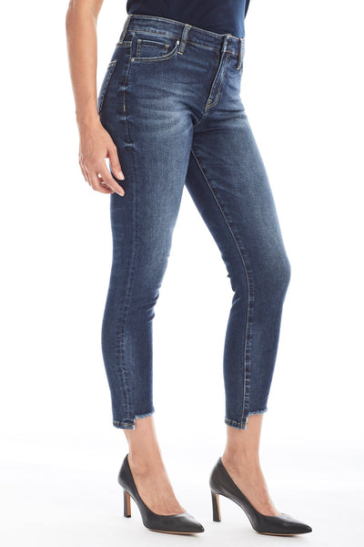 Conrad Dark Denim Step Hem Skinny Jean