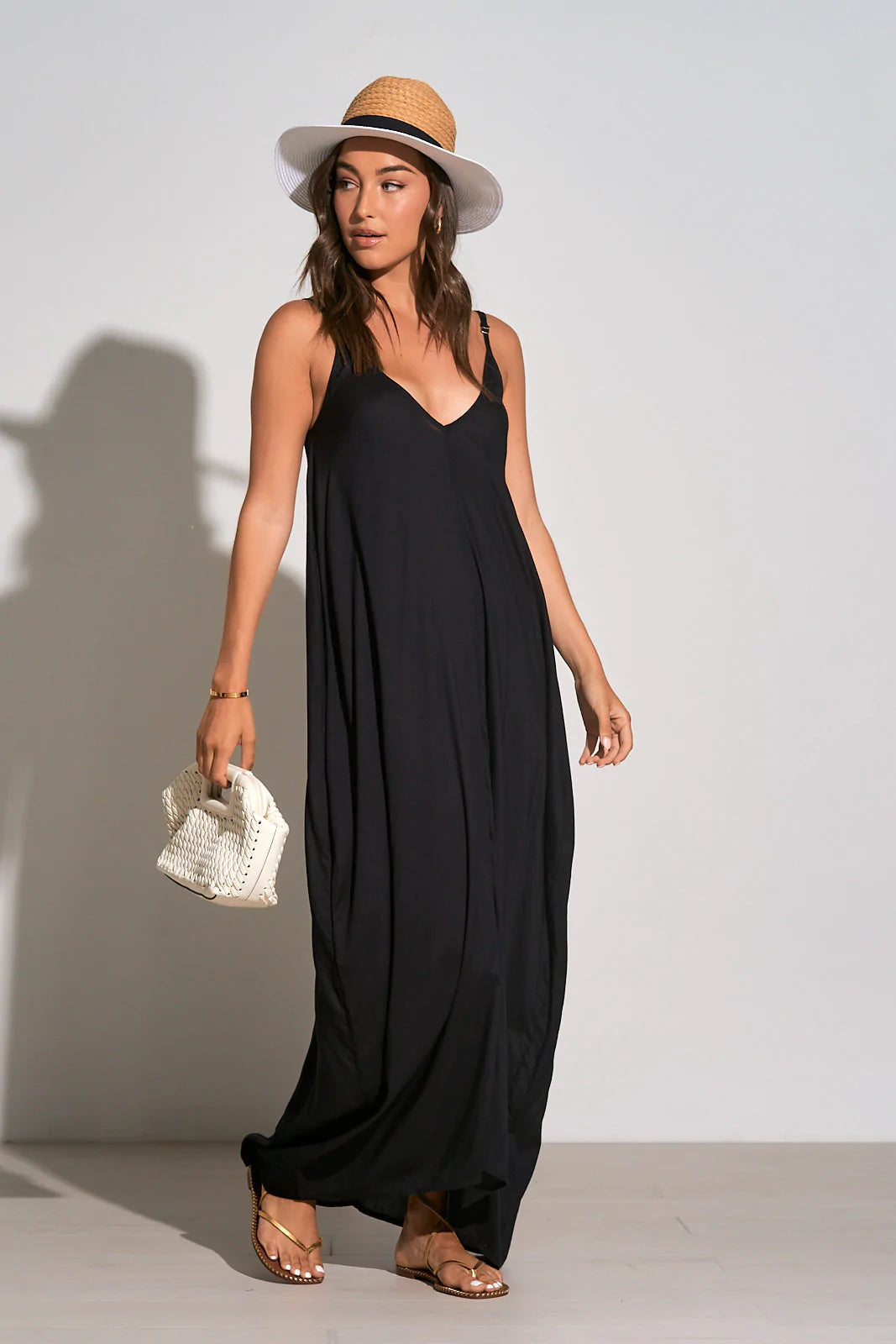 Elan Black Spaghetti Strap Maxi Dress at Maria Vincent Boutique