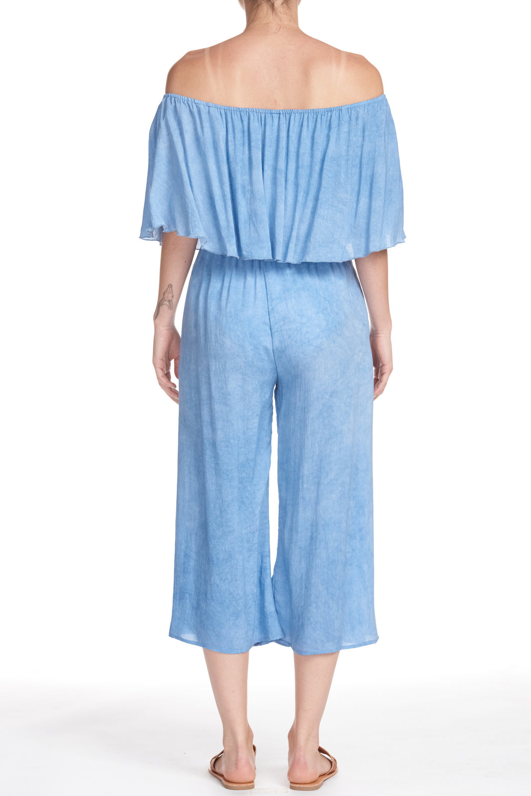 Off the Shoulder Culotte Jumpsuit