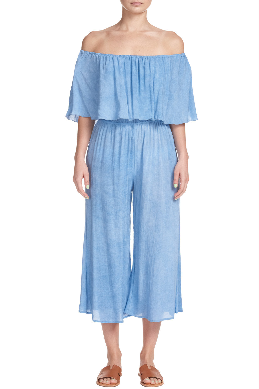 Off the Shoulder Culotte Jumpsuit