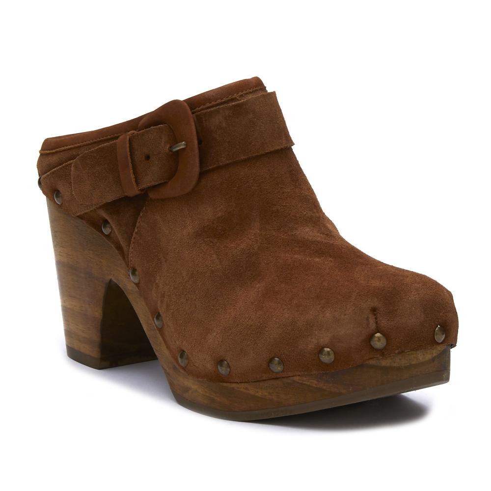Matisse Fawn Brown Suede Heeled Clog
