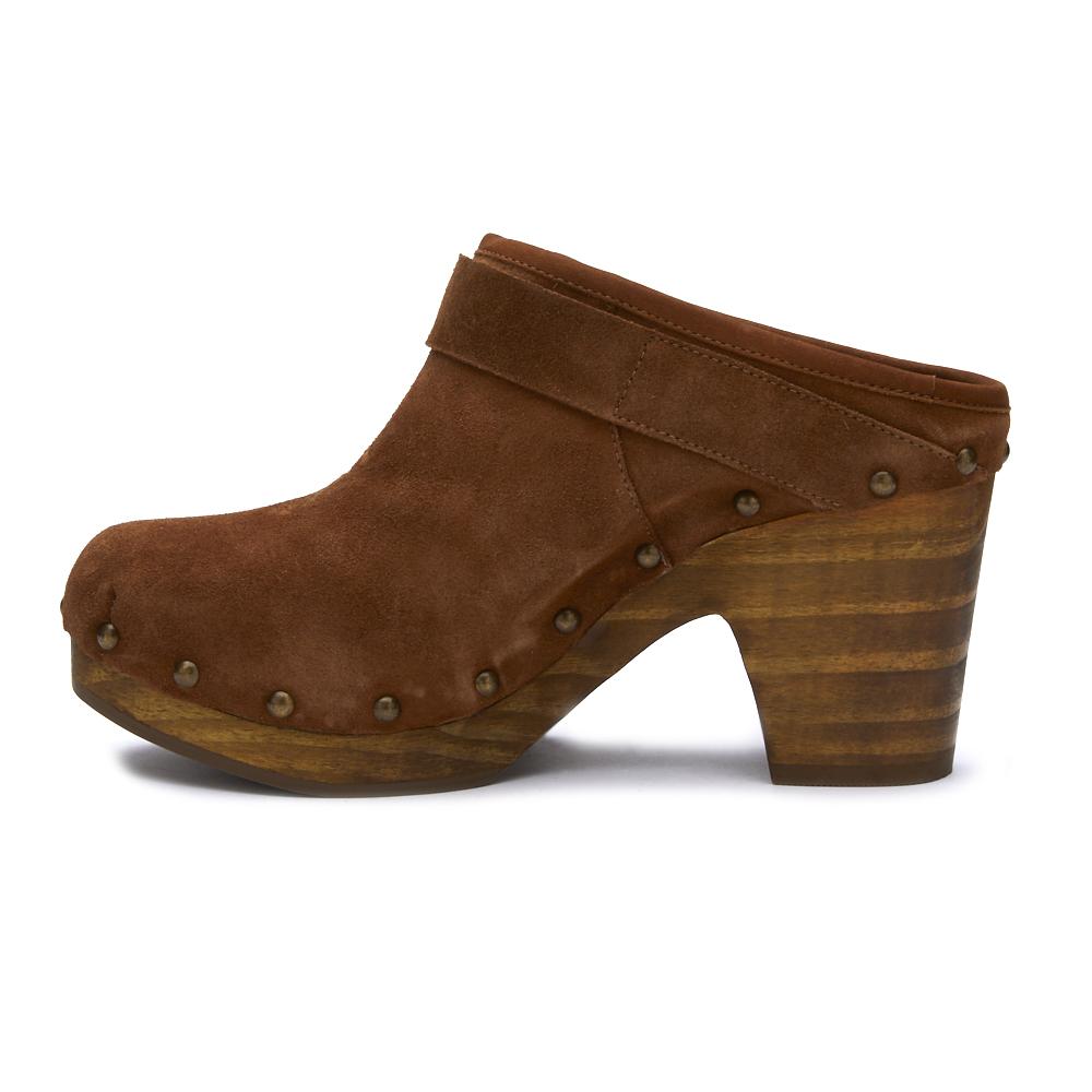 Matisse Fawn Brown Suede Heeled Clog