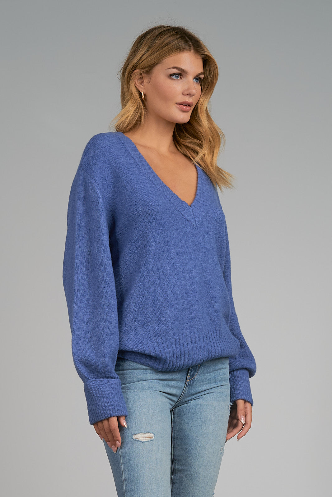 Elan Long Sleeve V-Neck Sweater
